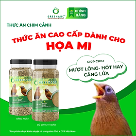 Cám Chim Họa Mi GREENABC – Chim dưỡng dùng loại hằng ngày, cho chim hót hay, căng lửa dùng bổ sung – Hộp 280g