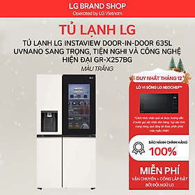 [Chỉ giao Miền Bắc/Nam] Tủ lạnh LG Instaview UV nano 635L màu be GR-X257BG - Hàng Chính Hãng