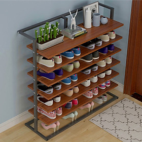 Mua Giá để giày dép 6 tầng đa năng - Tủ kệ giày bằng gỗ khung sắt bền đẹp