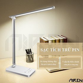 Hình ảnh Đèn Led Bàn Học Đọc Sách Làm Việc - Cảm Ứng Bảo Vệ Mắt - Chống Cận – 5 Cấp Độ Điều Chỉnh - Gập 2 Chỗ Tiện Lợi Cho Học Sinh - Sinh Viên - Văn Phòng