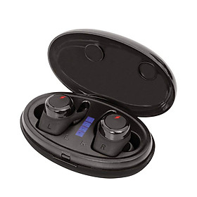 Tai Nghe Không Dây Bluetooth V5.0 TWS Có Mic Kèm Vỏ Sạc Cho iPhone iPad Samsung Galaxy LG - Đen