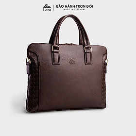 Cặp Công Sở Lata ( Thời trang nam basic đựng laptop 14,6 inch - Cặp da CA28 )