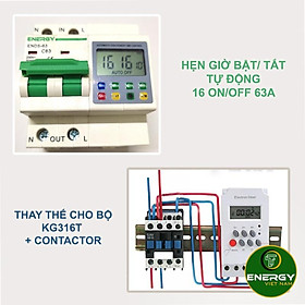 Mua Công Tắc Hẹn Giờ Thông Minh MCB AC 1 Pha Timer ON / OFF Auto Tắt Mở Tự Động Chuẩn Công Nghiệp 63A - Thiết Bị Điện