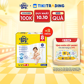 Tã quần UniDry Siêu khô thoáng gói Jumbo mới size L