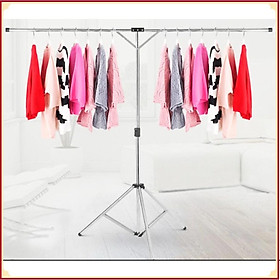 Mua Giá phơi quần áo dạng xếp gọn thông minh 125-185cm  (tặng kèm túi)