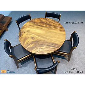 Mua Bàn Ăn Gỗ Me Tây  Bàn Sân Vườn Gỗ Me Tây  Bàn Gỗ Me Tây Nguyên Tấm Dài 1 04m Rộng 1 04cm Dày 7cm