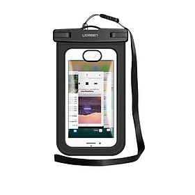 Ugreen UG50919LP186TK tiêu chuẩn IPX 8 độ sâu 20m Túi đựng điện thoại chống nước trong suốt cho màn hình từ 4 đến 6.5 inch - HÀNG CHÍNH HÃNG