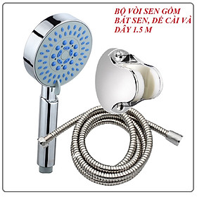 Bộ vòi sen phòng tắm gồm 1 bát sen, 1 đế và dây dài 1.5m