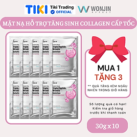 Combo 10 Mặt Nạ Tăng Sinh Collagen Cấp Tốc Dr.WonJin Instant Repair Triple Peptide Wrinkle Solution Mask 30g x10