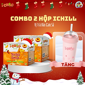 iChill Trà Đào Cam Sả Nước Thanh Nhiệt Sấy Thăng Hoa Từ Trái Cây Tự Nhiên 4 Gói X Hộp, Không Chất Bảo Quản, ISO 22000, HACCP, BRC