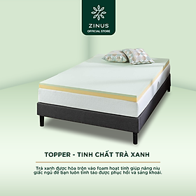 Mua Topper Tấm Tiện Nghi Trà Xanh Gel Mát Làm Mềm Nệm Cao Cấp Zinus - Green Tea Memory Foam 160*200*7.5cm