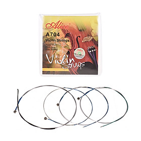 Bộ Dây Đàn Violin Thép Hợp Kim Al-Mg/ Ni-Fe A704 ALICE (Bộ E-A-D-G)