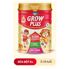 Bộ 2 Lon Sữa Bột Vinamilk Dielac Grow Plus 2+ - Đỏ Hộp Thiếc 900g