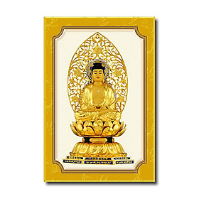 Tranh Phật Pháp treo tường trang trí nhà cửa, phòng thờ mẫu phật tượng vàng thích ca mâu ni, adida, Tranh Phật Giáo HPV-22