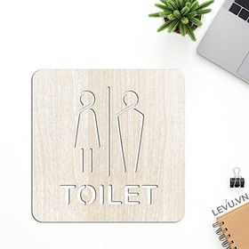 12 Mẫu bảng gỗ toilet, bảng wc gỗ decor trang trí dán cửa phòng vệ sinh