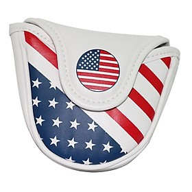 Magnetic Golf Mallet Putter Head Cover USA Stars and Stripes Blade Putter Headcover Protect Sleeve