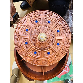 Mua Khay Đựng Bánh Kẹo Mứt Tết Bằng Gỗ Trống Đồng Đông Sơn Cẩn Ngọc Gỗ Hương