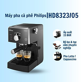 Mua Máy pha cà phê Philips café Espresso tạo bọt sữa  bán tự động HD8323/05 Philips Saeco Poemia 850W áp suất 15Bar - Hàng nhập khẩu