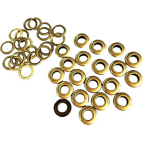30 Sets Round Shape Metal Eyelets Grommets,10mm Metallic Scrapbooking Eyelets Buckle Leather Craft Apparel Bags Accessories