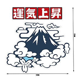 Hình dán ngọn núi Phú Sỹ phản chiếu mang lại may mắn trang trí cho xe máy/cửa sổ xe hơi