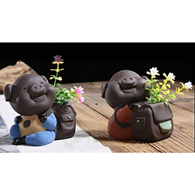 Tượng tiểu trư - Gốm tử sa cao cấp