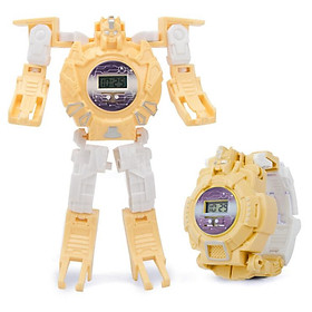 Đồ chơi lắp ghép ĐỒNG HỒ BIẾN HÌNH ROBOT SIÊU NHÂN màu vàng