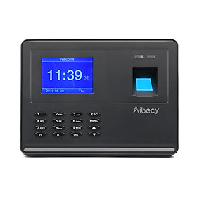 Aibecy Biometric Fingerprint Password Time Attendace Machine Employee Checking-in Time Clock Recorder Reader With 2.8