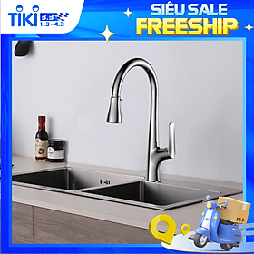 Mua Vòi Rửa Chén Nóng Lạnh Ecalite EF-K572C - Có Dây Rút - Điều Chỉnh Tia Nước - Đồng Mạ Chrome Cực Đẹp - Hàng Chính Hãng