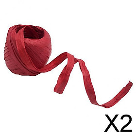 2x20m/Roll Raffia Paper Ribbon Gift Package String Scrapbooking Red
