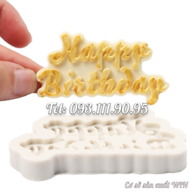 Mua Khuôn silicon làm rau câu  socola Happy Birthday - Mã số 1107