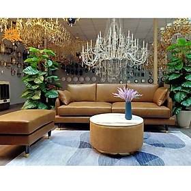 Mua Sofa băng da bò Italy Tundo màu vàng SFBCT14 2m1 hàng cao cấp chuẩn da bò nhập khẩu Ý