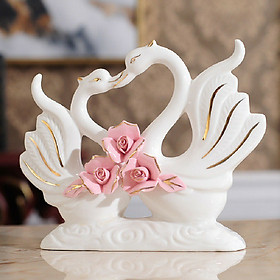 Mua CẶP THIÊN NGA BẰNG GỐM SỨ TRANG TRÍ PHONG THUỶ TÌNH YÊU THUỶ CHUNG cao 15 cm