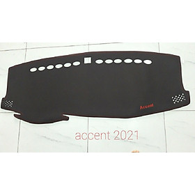 Thảm Taplo Hyundai Accent 2017-2023 loại da dày cao cấp 3 lớp chống trượt Da Carbon đen