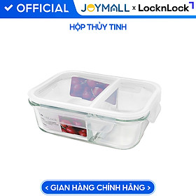 Mua Hộp thủy tinh LocknLock BLANC bảo quản thực phẩm nhiều dung tích LLG120-Hàng chính hãng  chịu nhiệt cao  có ngăn - JoyMall