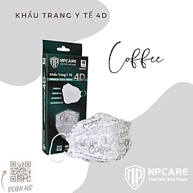 Khẩu trang y tế 4D KF94 NPCARE Coffee H 10c