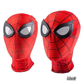 Mặt nạ nhập vai VẢI TRÙM ĐẦU SpiderMan Người Nhện ĐỎ và bao tay Nhện đồ