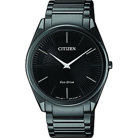 Đồng Hồ Citizen Nam Siêu Mỏng Dây Kim Loại Máy Eco-Drive AR3079-85E - Mặt Đen (38.4mm)