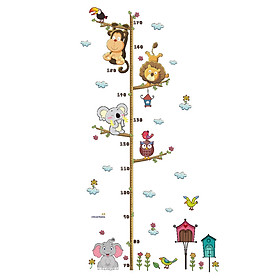 Miếng dán sticker Cleverbees đo chiều cho bé cao từ 60 cm tới 180 cm dán tường trang trí hình hoạt hình ngộ nghĩnh dễ dán Mẫu Clickmua45- Nhiều mẫu lựa chọn