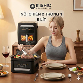 Nồi Chiên Không Dầu Kèm Vỉ Nướng 2-in-1 Mishio MK407: Nâng Tầm Món Ngon, Tiện Lợi Vượt Trội - hàng chính hãng