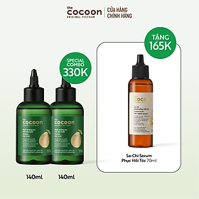 SPECIAL COMBO 2 chai Nước Dưỡng Tóc Tinh Dầu Bưởi Cocoon 140ml - tặng Serum Sachi phục hồi tóc Cocoon 70ml