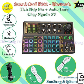 Mua Bộ Mic thu âm BM900 sound card k300 có autu tune và bluetooth dây livestream MA2 chân kẹp màng lọc