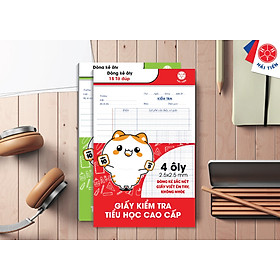 HẢI TIẾN Giấy Kiểm tra Tiểu học cao cấp (4 ly) - Combo 2 túi
