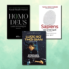 Combo 3 Cuốn Lược Sử Hay Nhất Mọi Thời Đại: Sapiens: Lược Sử Loài Người (Tái Bản Có Chỉnh Sửa) + Homo Deus: Lược Sử Tương Lai + Lược Sử Thời Gian (Tái Bản 2020)