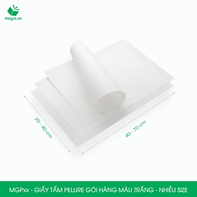 MGP - 100 tấm giấy Pelure trắng gói hàng, giấy chống ẩm 2 mặt mịn, giấy bọc hàng thời trang - Nhiều kích thước