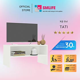 Kệ Tivi gỗ hiện đại SMLIFE Tati  | Gỗ MDF dày 17mm chống ẩm | D80xR40xC40cm - Màu