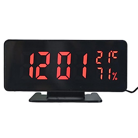 LED Digital  Clock Night Light Brightness Date Display for Office Living Room Tabletop