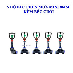 Bộ 5 béc phun mưa 360 độ kèm kết nối T8mm