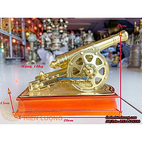 Mua Mô Hình Khẩu Súng Pháo Thần Công Đế Đồng Trên Bệ Gỗ Cao 15cm Đẹp Tinh Xảo - Quà Tặng Sang Trọng Và Ý Nghĩa