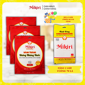 MUA 2 TẶNG 2 - Bộ 4 Bánh tráng Mikiri không nhúng nước vuông tròn lớn - Nguyên liệu cho món ăn thêm ngon