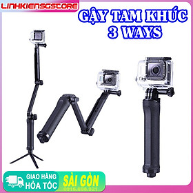 Gậy Gopro Tam khúc đa năng, gọn, tiện lợi